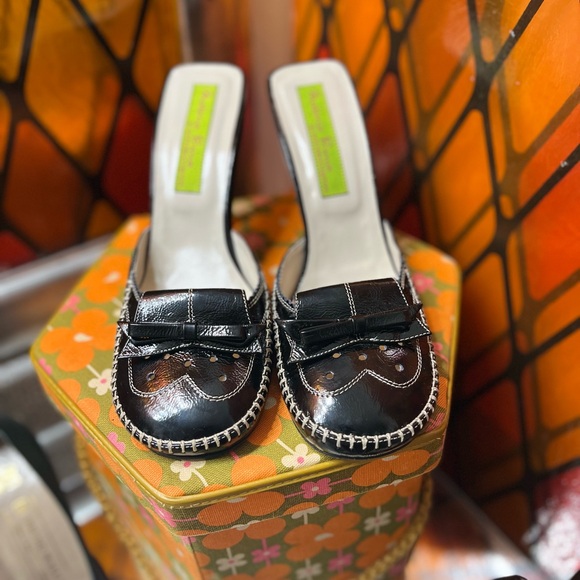 Chic size 8 Black Mules with Bow by Materia Prima - Picture 3 of 14